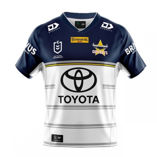 Camisola North Queensland Cowboys Rugby Equipamento Segundo 2021 Manga Curta